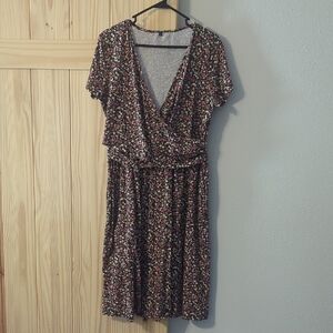 Floral V-Neck Nursing Dress